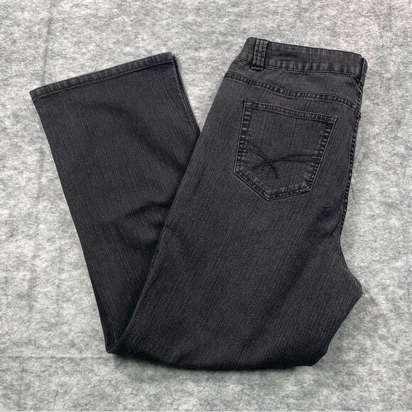 Croft & Barrow Womens Black Natural Fit Stretch Bootcut Jeans Size 12 Short - Picture 3 of 14